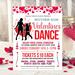 Customizable Valentine's School Mother Son Dance Ticket and Flyer Bundle Template